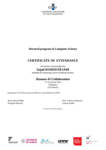 Human-AI Collaboration certificate